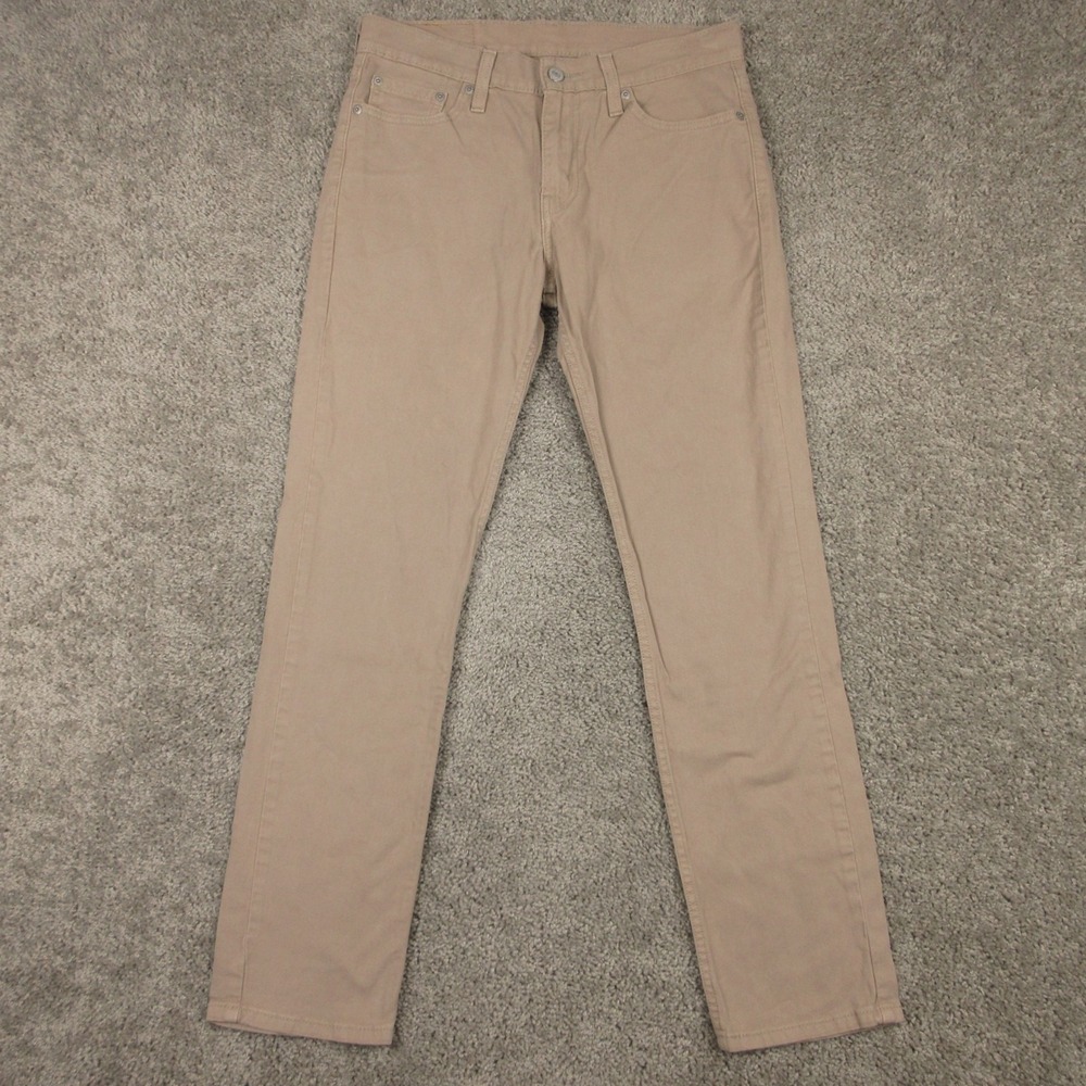 Levis Jeans Mens 30x30 Tan 511 Slim Straight Zip Fly Flex Denim 5 Pocket Pants